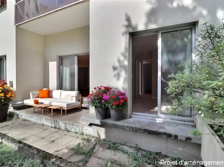 appartement terrasse Issy-les-Moulineaux terrasse projet 3D