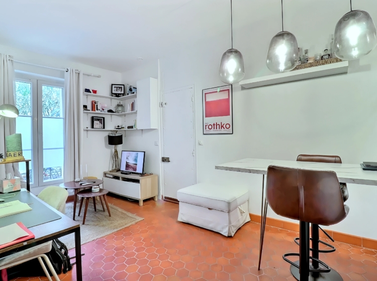 Séjour appartement 2 pièces Paris 15e Alleray sur cour