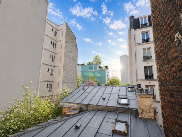 Vue dégagée depuis le studio avenue de Suffren à Paris 15e