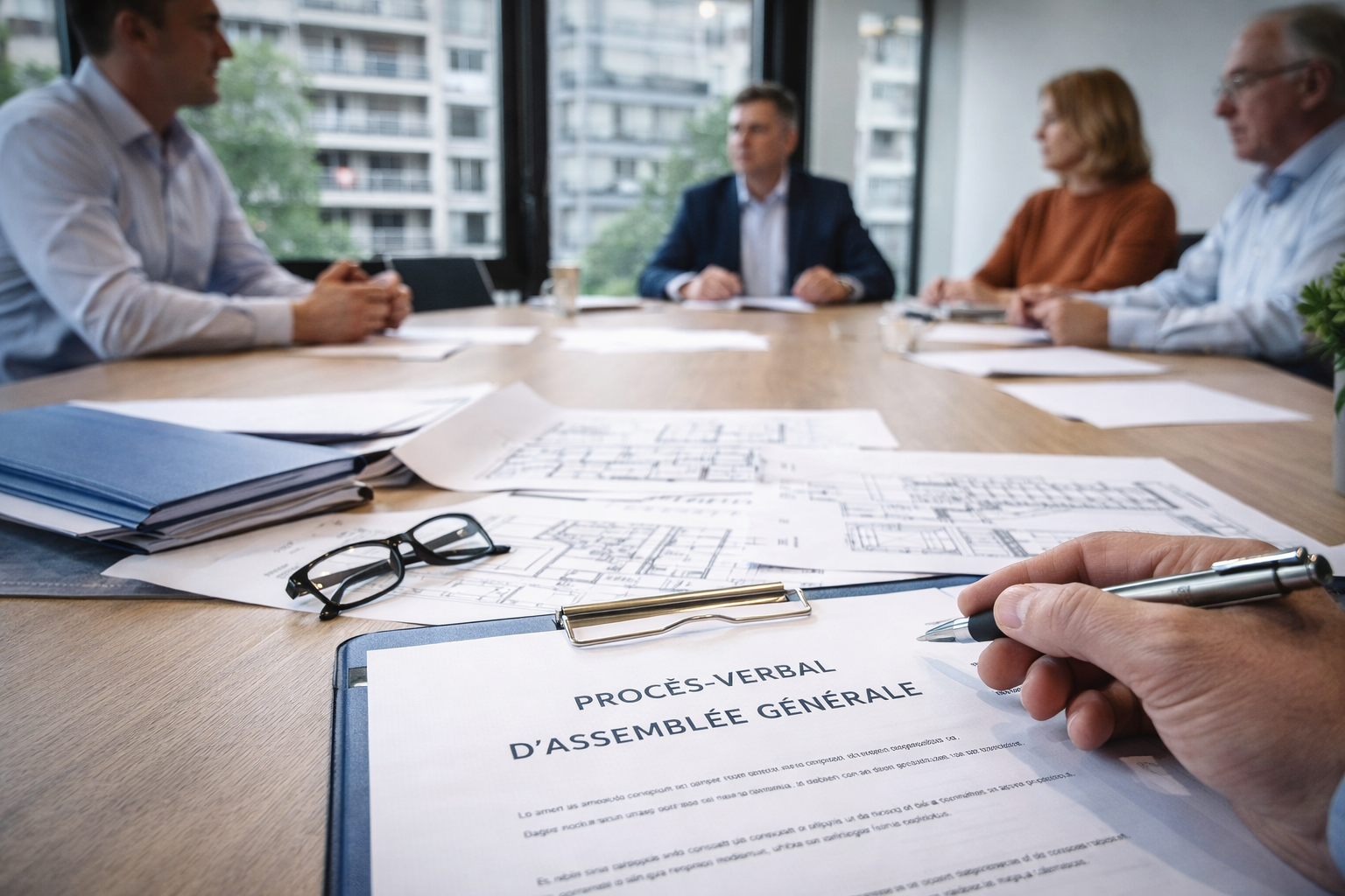 Procès-verbal d’assemblée générale illustrant des travaux votés en copropriété et leur impact sur la valeur d’un appartement